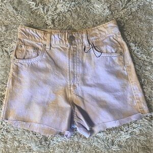 Zara NWOT Tie Dye Lavender Purple and Orange Jean Crop Shorts size 2